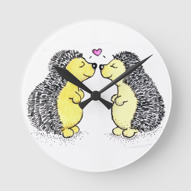 Horloge Ronde Hedgehog Love (Recto)