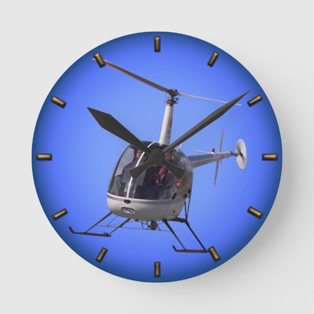 Horloge Ronde Helicopter Clock Cool Helicopter Wall Clock (Recto)