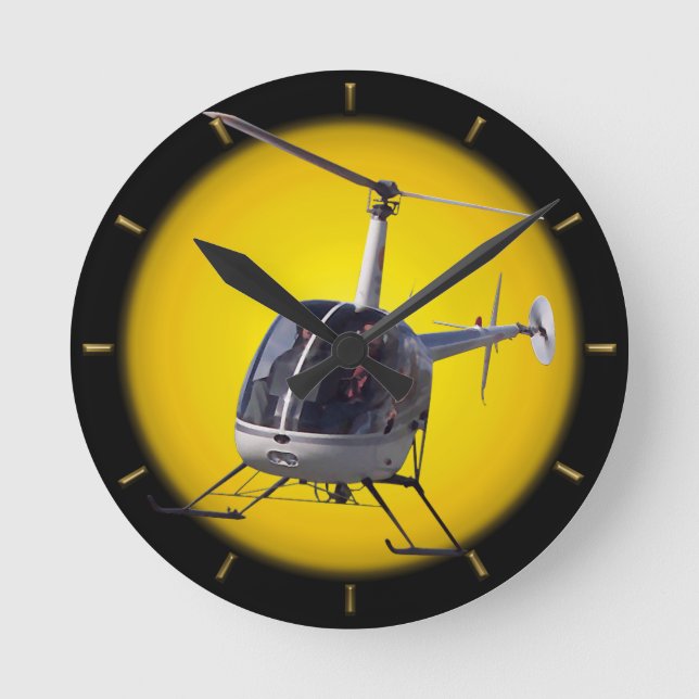 Horloge Ronde Helicopter Clock Cool Helicopter Wall Clock (Recto)