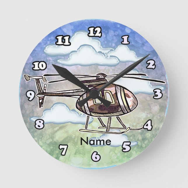 Horloge Ronde Hélicoptère rapide  (Recto)