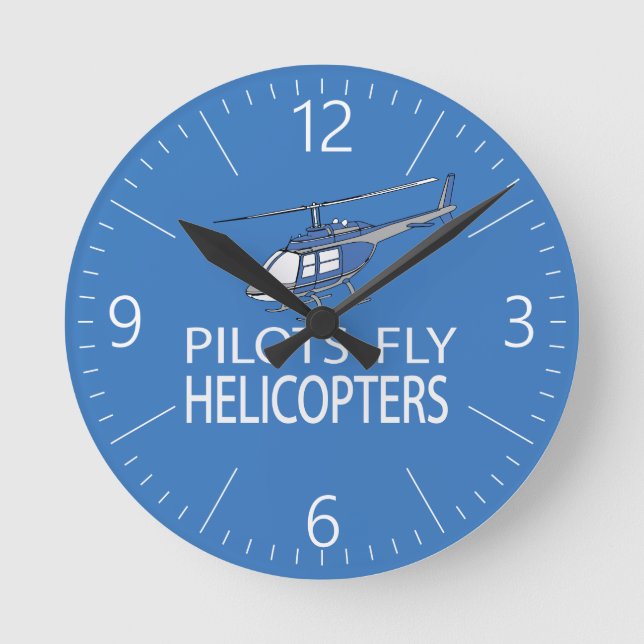 Horloge Ronde Hélicoptères Pilot (Recto)