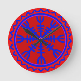Horloge Ronde Helm Viking de l'horloge murale Awe