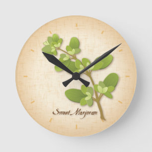 Horloge Ronde Herb de Sweet Marjoram