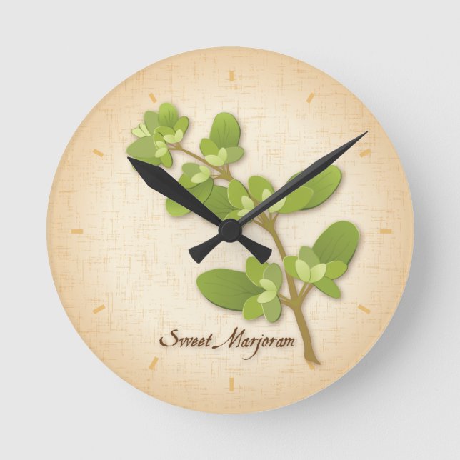 Horloge Ronde Herb de Sweet Marjoram (Recto)