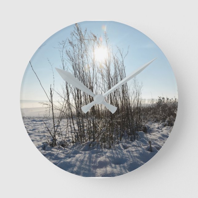 Horloge Ronde Herbes d'hiver   - (Recto)