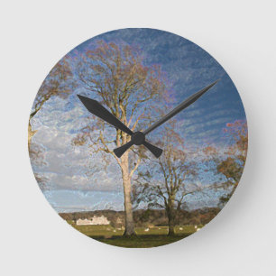 Horloge Ronde Hêtres Irlandais