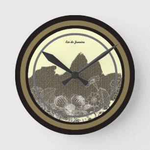 Horloge Ronde heure d'aller au Rio de Janeiro