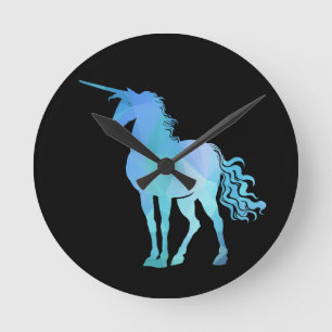 Horloge Ronde Heure de la licorne magique