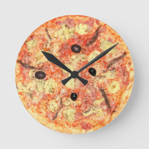 Horloge Ronde Heure de la pizza