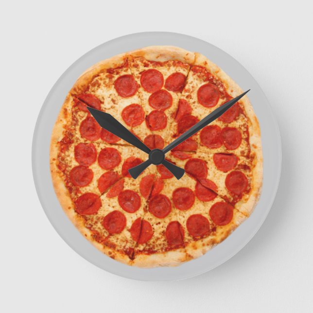 Horloge Ronde heure de la pizza ! (Recto)