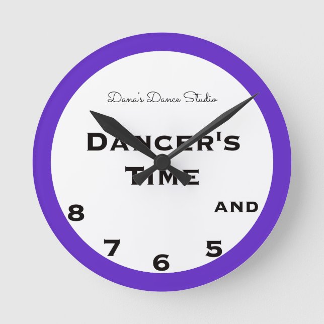 Horloge Ronde Heure du danseur 5, 6, 7 et 8 Novelty Purple (Recto)