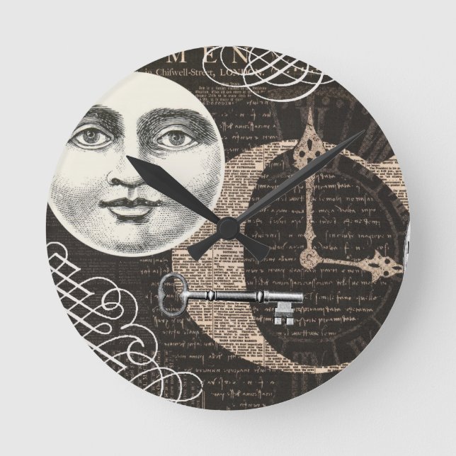 Horloge Ronde Heures vintages...horloge murale (Recto)