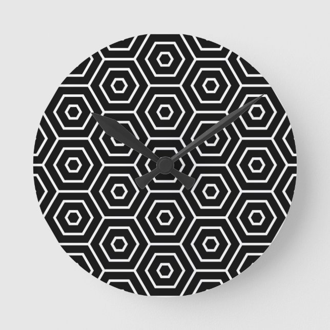 Horloge Ronde Hexagone texture geometric pattern (Recto)