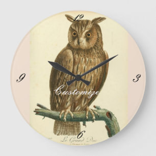 Horloge Ronde Hibou de la Grande Corne Thunder_Cove