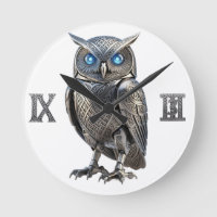 Hibou mécanique celtique argent Steampunk