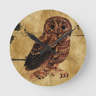Horloge Ronde Hibou vintage