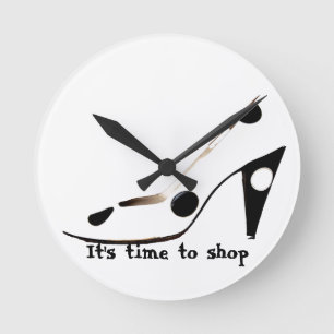 Horloge Ronde High Heel Shoe Fashionista Wall Clock