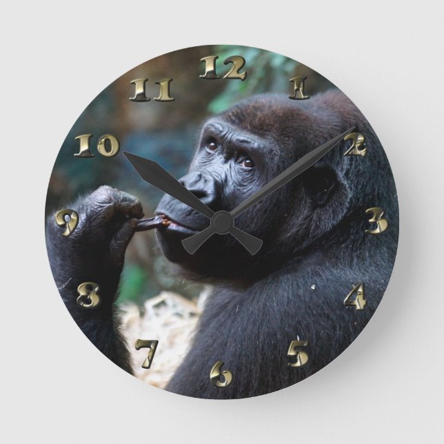 Horloge Ronde Highland Gorilla - cueillir des dents (Recto)