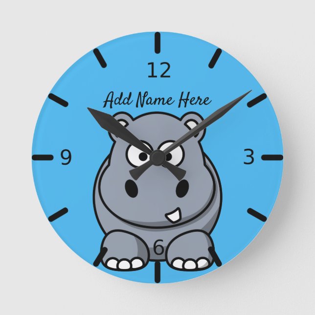 Horloge Ronde Hippo Large Clock (Recto)