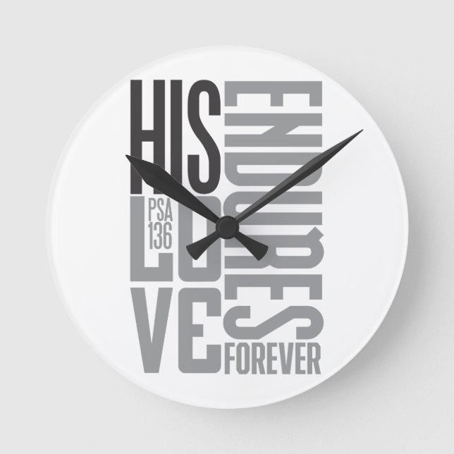 Horloge Ronde His Love Endures Forever (Recto)