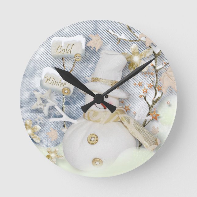 Horloge Ronde Hiver froid (Recto)
