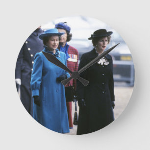 Horloge Ronde HM Queen Elizabeth II-Margaret Thatcher