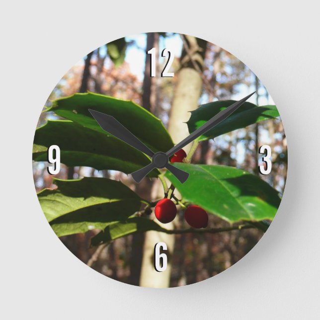 Horloge Ronde Holly Leaves (Recto)