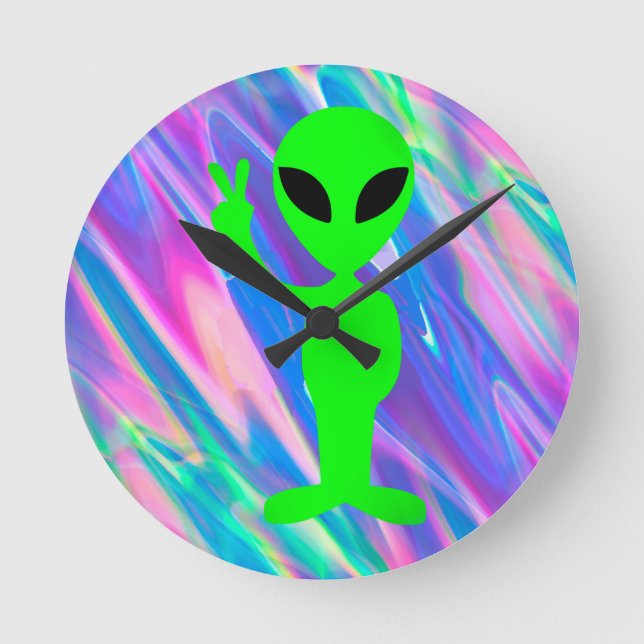 Horloge Ronde Hologramme alien (Recto)