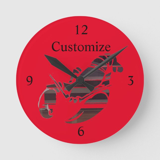 Horloge Ronde Homards rouges du Maine Thunder_Cove Beverage Coas (Recto)