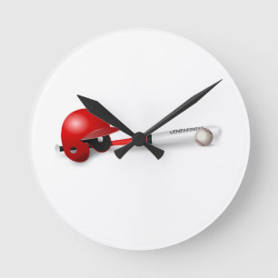 Horloge Ronde Home Run Game Team Coach Sports Ball Fun Baseball