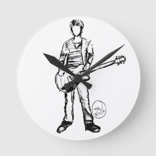 Horloge Ronde Homme avec la guitare