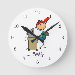 Horloge Ronde Homme Stick Figure Navigateur Web