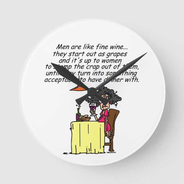 Horloge Ronde Hommes et FIne Humour de vin (Recto)