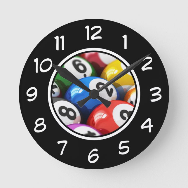 Horloge Ronde Hommes les plus frais Grotte Homme Billiards Horlo (Recto)