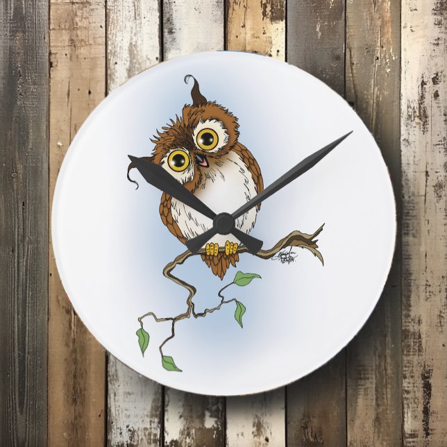 Horloge Ronde Hoot the owl (Créateur téléchargé)