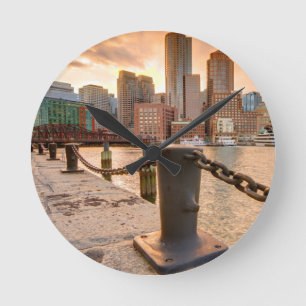 Horloge Ronde Horizon de secteur financier de Boston