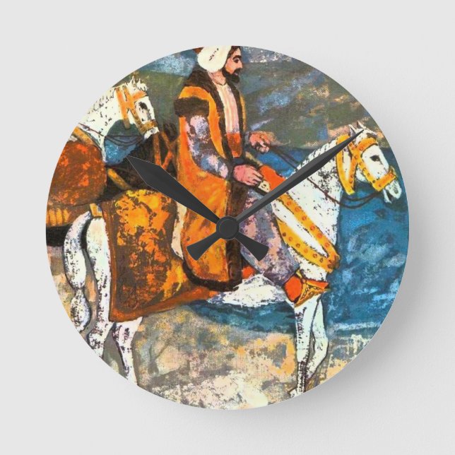 Horloge Ronde Horseman arabe (Recto)