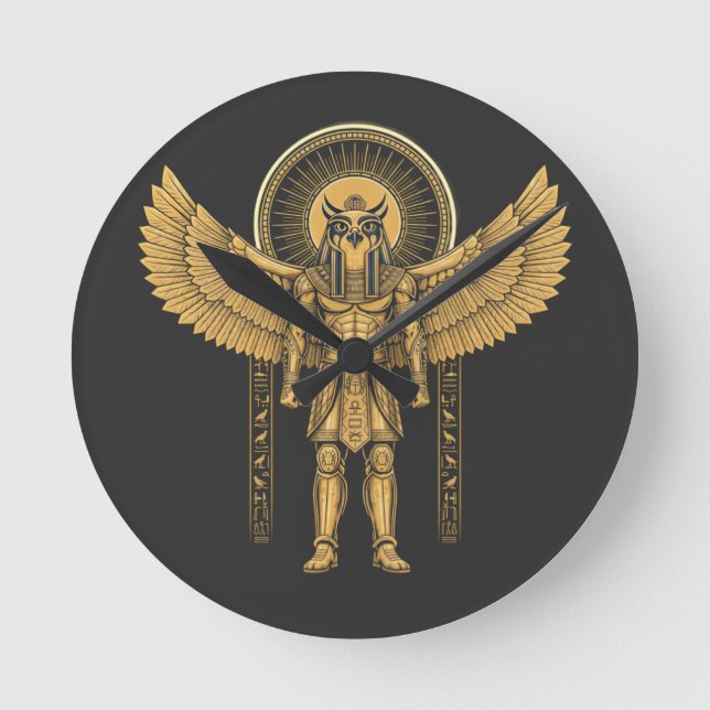 Horloge Ronde Horus avec disque solaire  (Recto)