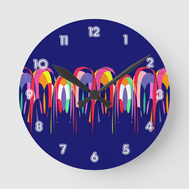Horloge Ronde Hot Air Balloons Abstract (Recto)