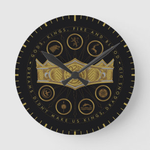 Horloge Ronde HOUSE of the Dragon Seven Kingdoms Crown Graphic