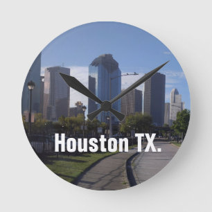 Horloge Ronde Houston Texas Skyline