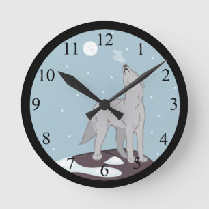 Horloge Ronde Howling Arctic Wolf