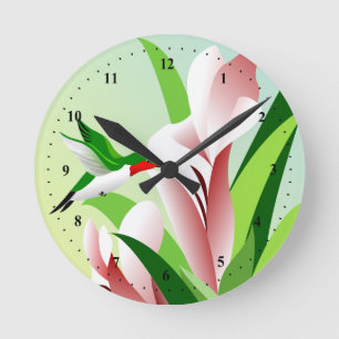 Horloge Ronde Humming Bird