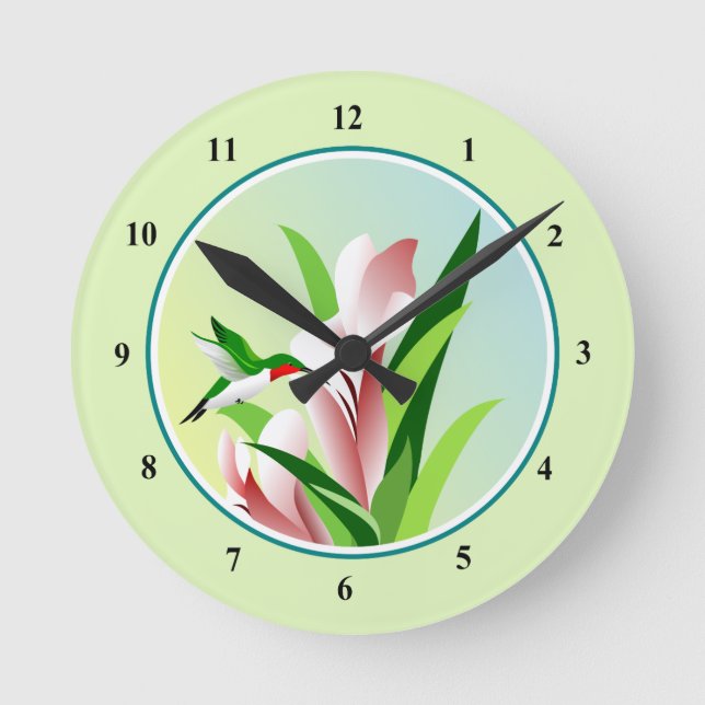 Horloge Ronde Humming Bird (Recto)