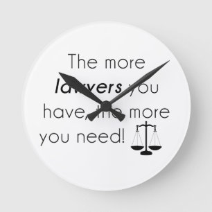 Horloge Ronde Humour des avocats