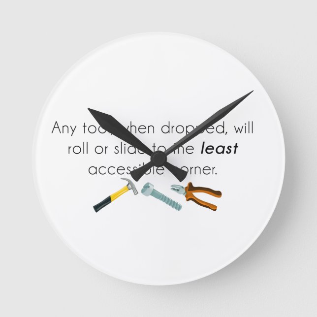 Horloge Ronde Humour d'ingénieur (Recto)