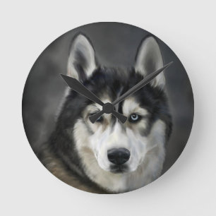 Horloge Ronde Husky Dog Big Dog Animal Pet