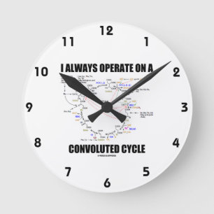 Horloge Ronde I Always Operate On A Convoluted Cycle (cancer)