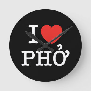 Horloge Ronde I Heart (Amour) Pho