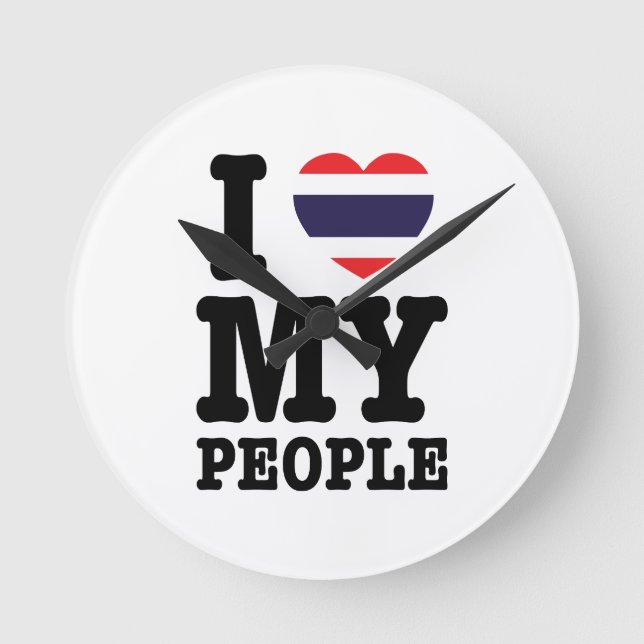 Horloge Ronde I Heart (Love) My Thai People (Recto)